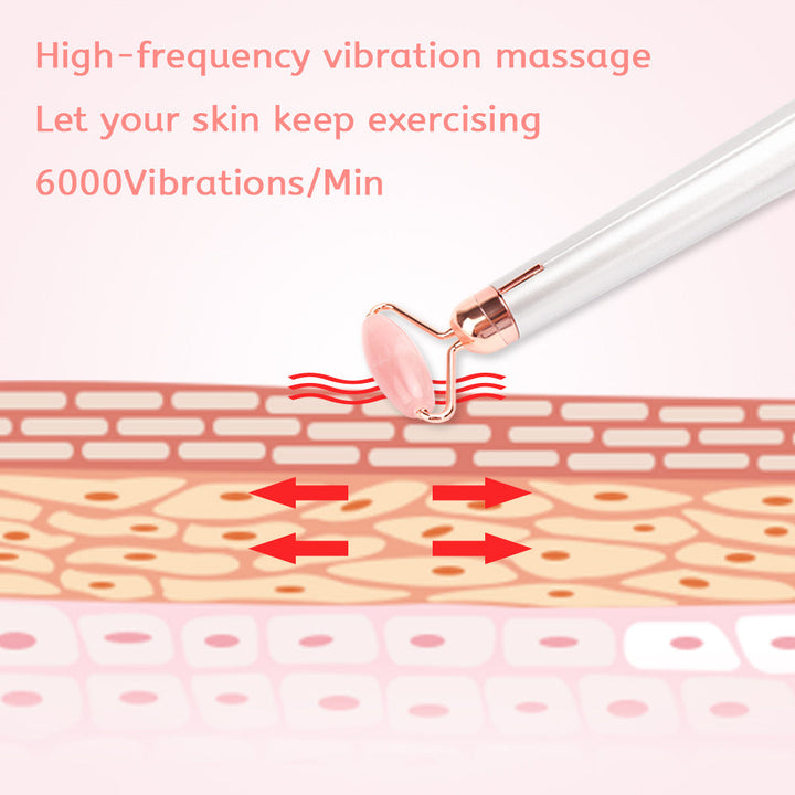 Electric Vibrating Rose Quartz Roller